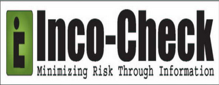 IC INCO-CHECK MINIMIZING RISK THROUGH INFORMATION logo