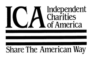 ICA INDEPENDENT CHARITIES OF AMERICA SHARE THE AMERICAN WAY logo
