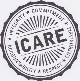 ICARE INTEGRITY COMMITMENT ACCOUNTABILITY RESPECT ENTHUSIASM logo