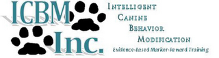 ICBM INC. INTELLIGENT CANINE BEHAVIOR MODIFICATION EVIDENCE-BASED MARKER-REWARD TRAINING logo