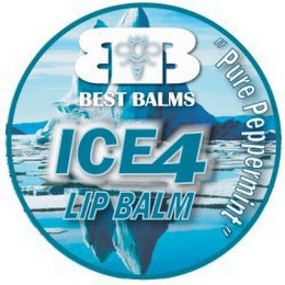 ICE 4 LIP BALM "PURE PEPPERMINT" BB BEST BALMS logo