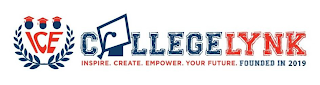 ICE COLLEGELYNK INSPIRE. CREATE. EMPOWER. YOUR FUTURE. FOUNDED IN 2019 logo