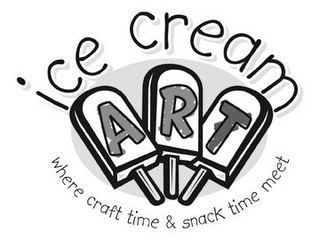 ICE CREAM ART WHERE CRAFT TIME & SNACK TIME MEET logo
