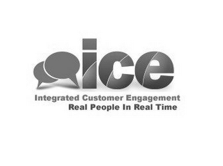 ICE INTEGRATED CUSTOMER ENGAGEMENT REAL PEOPLE IN REAL TIME logo
