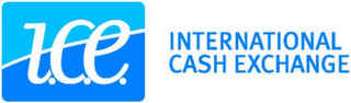 I.C.E. INTERNATIONAL CASH EXCHANGE logo