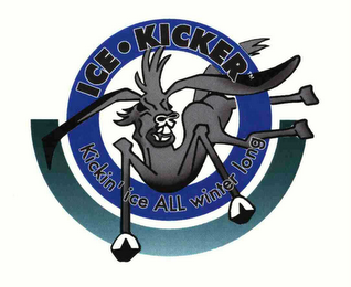 ICE KICKER KICKIN' ICE ALL WINTER LONG logo