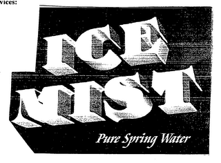 ICE MIST PURE SPRING WATER logo