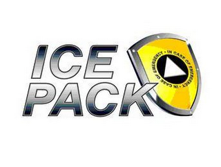 ICE PACK · IN CASE OF EMERGENCY · IN CASE OF EMERGENCY logo