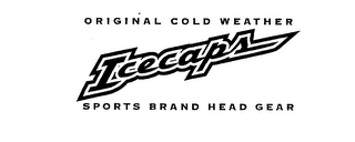 ICECAPS ORIGINAL COLD WEATHER SPORTS BRAND HEAD GEAR logo