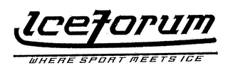ICEFORUM WHERE SPORT MEETS ICE logo