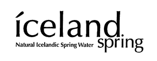 ICELAND SPRING NATURAL ICELANDIC SPRINGWATER logo