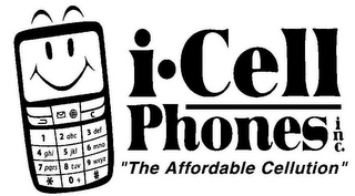 I·CELL PHONES INC. "THE AFFORDABLE CELLUTION" logo