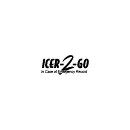ICER-2-GO IN CASE OF EMERGENCY RECORD logo