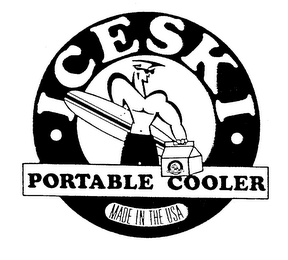 ICESKI PORTABLE COOLER MADE IN THE USA logo