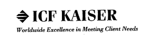 ICF KAISER WORLDWIDE EXCELLENCE IN MEETING CLIENT NEEDS logo