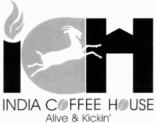 ICH INDIA COFFEE HOUSE ALIVE & KICKIN' logo