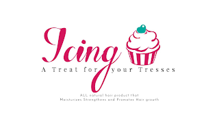 ICING A TREAT FOR YOUR TRESSES ALL NATURAL HAIR PRODUCT THAT MOISTURIZES STRENGTHENS AND PROMOTES HAIR GROWTH logo