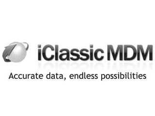 ICLASSIC MDM ACCURATE DATA, ENDLESS POSSIBILITIES logo