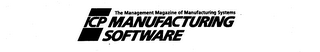 ICP MANUFACTURING SOFTWARE THE MANAGEMENT MAGAZINE OF MANUFACTURING SYSTEMS logo