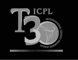 ICPL T30 INTERNATIONAL CRICKET PREMIER LEAGUE CRICKET USA LEGENDARY CUP logo