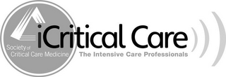 ICRITICAL CARE SOCIETY OF CRITICAL CARE MEDICINE THE INTENSIVE CARE PROFESSIONALS logo