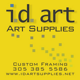 ID ART, ART SUPPLIES, CUSTOM FRAMING, 305 385 5586, WWW.IDARTSUPPLIES. NET logo