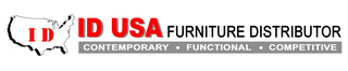 ID ID USA FURNITURE DISTRIBUTOR · CONTEMPORARY FUNCTIONAL · COMPETITIVE logo