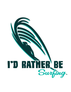 I'D RATHER BE SURFING logo