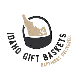 IDAHO GIFT BASKETS HAPPINESS DELIVERED. EST. 2000 logo