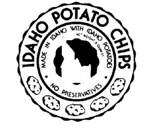 IDAHO POTATO CHIPS MADE IN IDAHO WITH IDAHO POTATOES logo