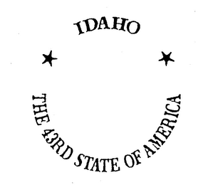 IDAHO THE 43RD STATE OF AMERICA logo