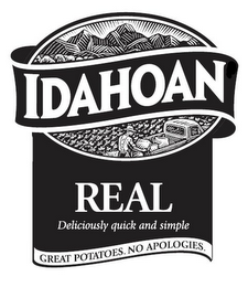 IDAHOAN REAL DELICIOUS QUICK AND SIMPLE GREAT POTATOES. NO APOLOGIES. logo