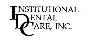IDC INSTITUTIONAL DENTAL CARE, INC. logo