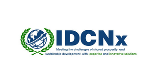 IDCNX " MEETING THE CHALLENGES OF SHARED PROSPERITY AND SUSTAINABLE DEVELOPMENT WITH EXPERTISE AND INNOVATIVE SOLUTIONS" logo