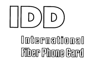 IDD INTERNATIONAL FIBER PHONE CARD logo