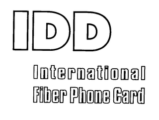 IDD INTERNATIONAL FIBER PHONE CARD logo