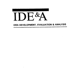 IDE&A IDEA DEVELOPMENT EVALUATION & ANALYSIS logo