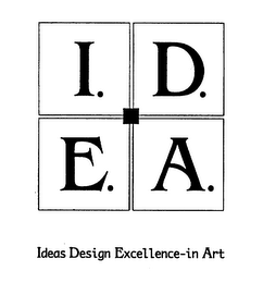 I.D.E.A. IDEAS DESIGN EXCELLENCE-IN ART logo