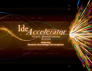 IDEACCELERATOR VIRTUAL BRAINSTORMING SYSTEM FEATURING DYNAMIC KNOWLEDGE CONVERGENCE logo