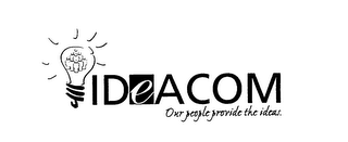 IDEACOM OUR PEOPLE PROVIDE THE IDEAS. logo