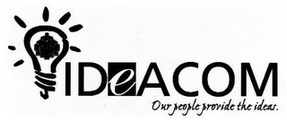 IDEACOM OUR PEOPLE PROVIDE THE IDEAS. logo