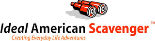 IDEAL AMERICAN SCAVENGER, CREATING EVERYDAY LIFE ADVENTURES logo