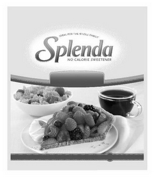 IDEAL FOR THE WHOLE FAMILY SPLENDA NO CALORIE SWEETENER logo