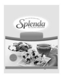 IDEAL FOR THE WHOLE FAMILY SPLENDA NO CALORIE SWEETENER logo