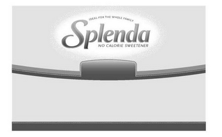 IDEAL FOR THE WHOLE FAMILY SPLENDA NO CALORIE SWEETENER logo