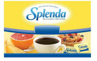 IDEAL FOR THE WHOLE FAMILY SPLENDA NO CALORIE SWEETENER logo