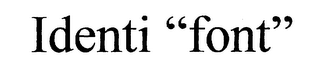 IDENTI "FONT" logo