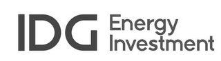 IDG ENERGY INVESTMENT logo