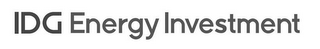 IDG ENERGY INVESTMENT logo