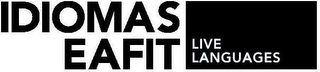 IDIOMAS EAFIT LIVE LANGUAGES logo